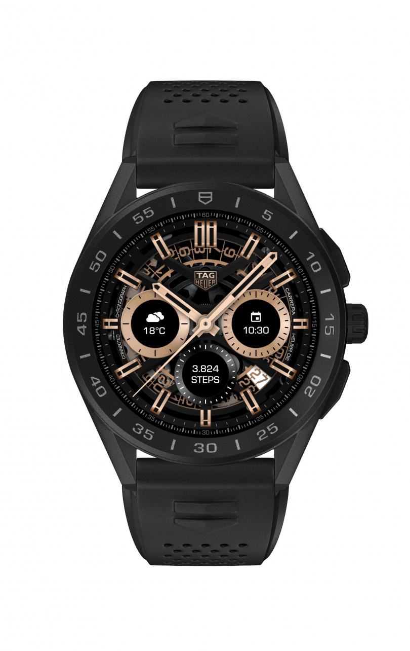 TAG Heuer「Connected」智能腕錶╱77,400元。（圖╱TAG Heuer提供）