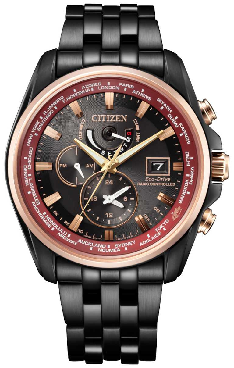 CITIZEN「台灣25週年限定款」腕錶（AT9124-88E），44mm，不鏽鋼錶殼，全台限量700只╱29,800元。（圖╱CITIZEN提供）