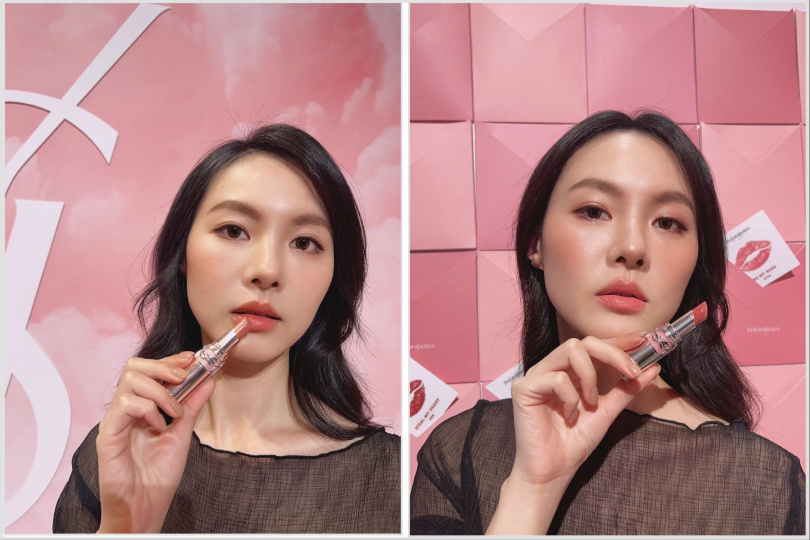 模特兒試色＃8B，右為＃214（圖/品牌提供)