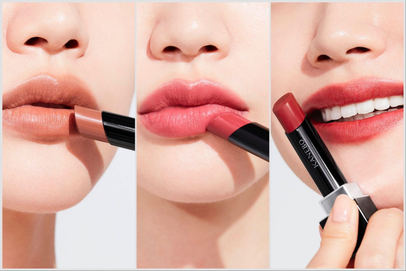 推薦色號： EX3 醇厚蜜露，如濃密果肉般溫潤的蜜桃棕色，為表情增添溫暖感。 EX4 豔陽紅是鮮明亮紅色，為妝容增添熱情與高昂情緒。EX5 熱帶果園，沐浴在陽光下的鮮嫩果實般清新粉嫩，瞬間點亮妝容。KANEBO 星燦嫣紅活力唇膏EX09,EX10,EX11/1,450元（限定發售）（圖/品牌提供)