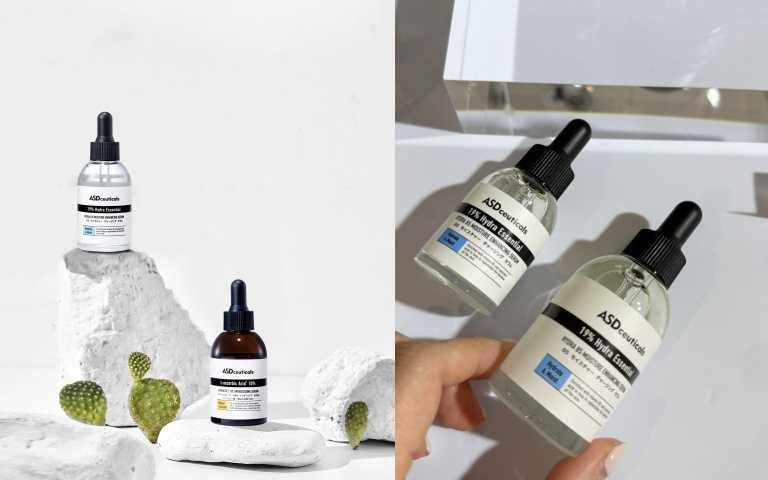 ASDceuticals左旋維他命C10高效精華30ml / 2,400元;ASDceuticals B5保濕修護精華30ml/1,980元(圖/品牌提供)