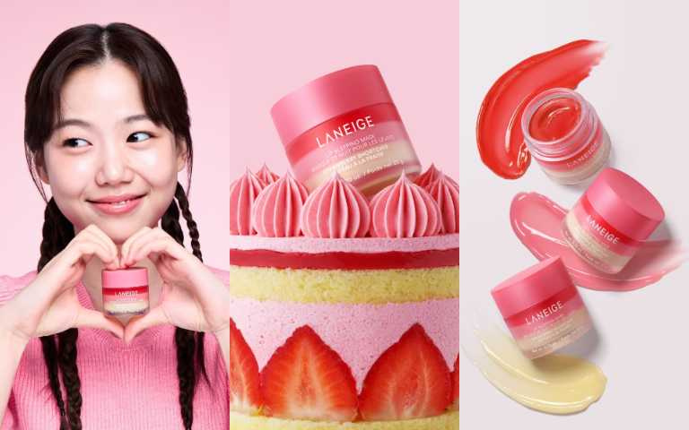 蘭芝 睡美人極萃滋養晚安唇膜(草莓奶油蛋糕) 20g／730元（圖／品牌提供）