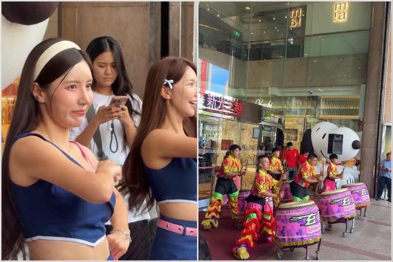 人氣女神南珉貞攜手富邦悍將啦啦隊女神們一起共舞歡慶週年慶開幕（圖/黃筱婷攝影）