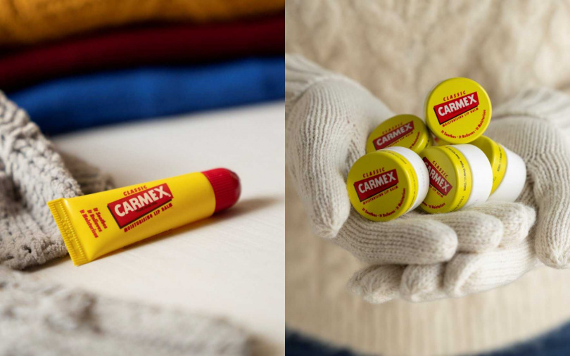 Carmex小蜜媞經典原味修護唇膏／128元、經典圓罐修護唇膏／128元（圖／品牌提供）
