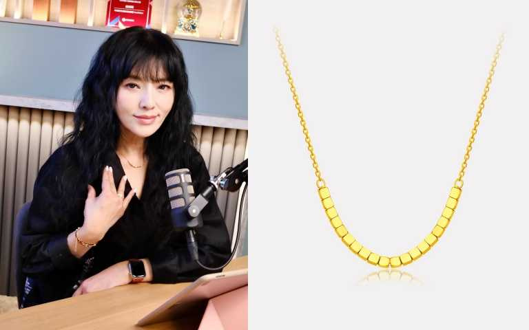 周大福 璀璨小方糖項鏈 (圖/品牌提供)