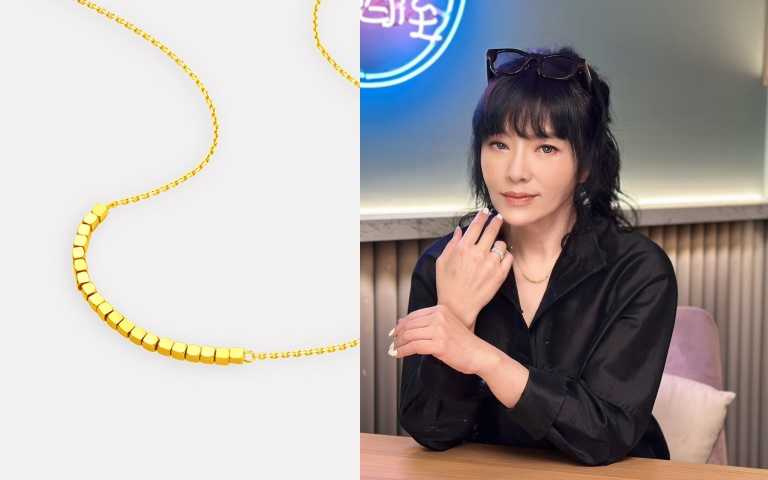 周大福 璀璨小方糖項鏈 (圖/品牌提供)