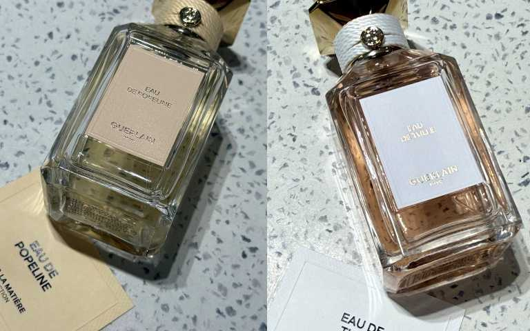 藝術沙龍 軟織精粹之水100ML / 8,500元、右：藝術沙龍 透紗精粹之水100ML / 8,500元。（圖／tingting攝）