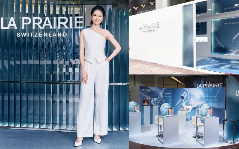 曾沛慈自己搶先體驗完LA PRAIRIE的「冰晶水光沉浸體驗館」後,不忘喊話粉絲記得帶朋友或另一半一起來趟夏日城市裡的瑞士冰川之旅。(圖/吳雅鈴攝、品牌提供)