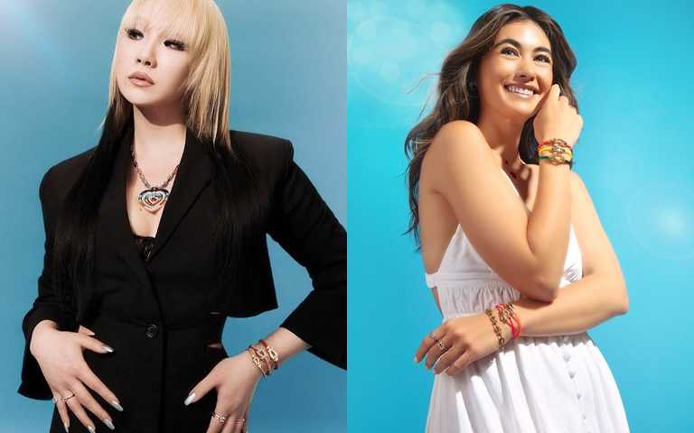CL、Francesca Hung則都是以彩色的珠寶來裝點造型，讓胸前的項鍊、腕間的多層次手鍊成為夏日look的最大亮點。（圖／品牌提供、取自CL IG）