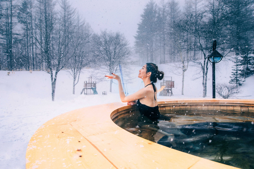Sahoro 設有露天加拿大浴，滑雪後放鬆擺脫疲累。