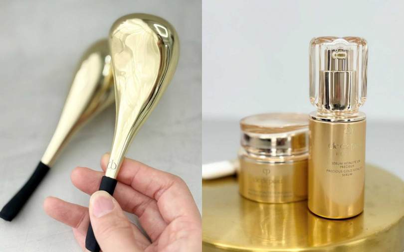 想入手的人，可趁新品上市凡於肌膚之鑰櫃檯消費滿19,000元(含24K黃金精華)，即可獲贈專屬「16K黃金按摩儀」一組二入，完整妳的黃金護膚儀式。（圖／吳雅鈴攝）