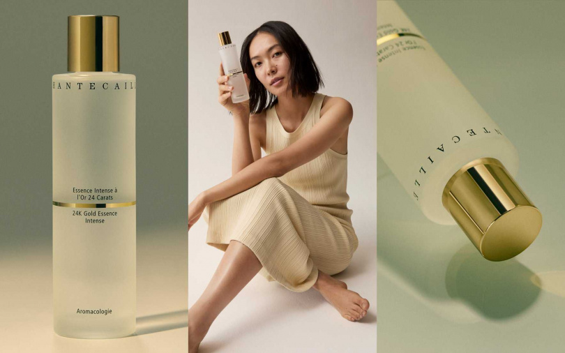 香緹卡極緻純金賦活精萃露150ml／7,100元  結合了化妝水與精華液的雙重美膚功能，能帶給肌膚超奢潤的營養成分，為肌膚打通保養關鍵，綻放金緻膚光。（圖／品牌提供）