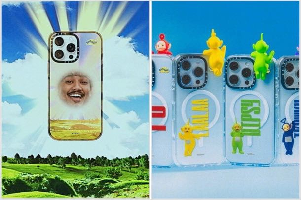 (左)CASETiFY特別設計了「太陽寶寶」鏡面手機殼,粉絲可自由上傳家人、朋友、寵物的照片,讓自己成為閃耀的「太陽寶寶」。天線寶寶客製化手機殼(價格依選擇型號不同,約1,900元起)。(圖/品牌提供)