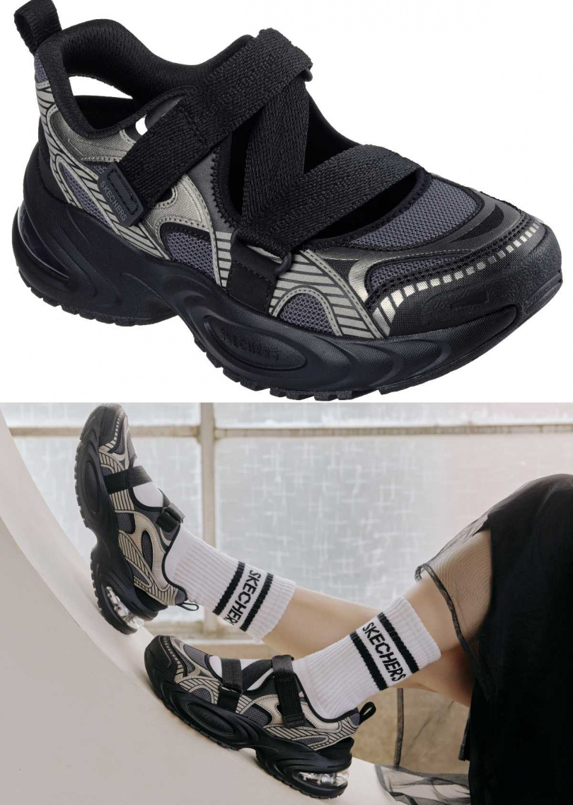 SKECHERS UNO RYZE 瑪莉珍_星空黑/3,290元(圖/品牌提供)