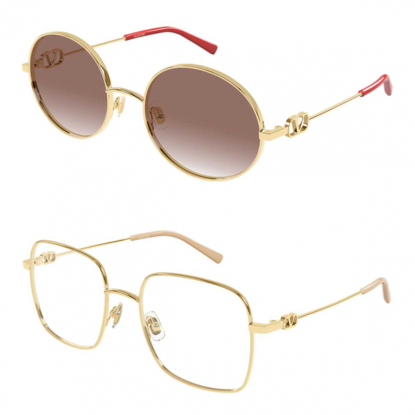 (上)METAL V LOGO(太陽鏡)、(下)METAL V LOGO(光學鏡架)(圖/品牌提供)