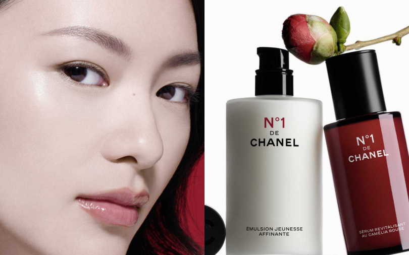 建議可在精華乳前搭配使用「香奈兒 1 號紅色山茶花活能精萃」，有助達到雙倍平滑功效，煥膚效果明顯可見。（圖／品牌提供）