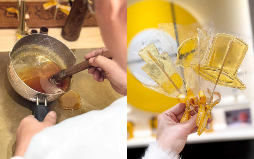 想到櫃上試香選購的話,建議可趁品牌於1/31、2/7二日分別在微風信義專門店&新光三越台中中港店舉辦「義式畫糖活動」時到專櫃一趟!將會邀請畫糖職人現場畫糖,把香水瓶、柑橘、禮帽燭蓋化為傳統工藝美食,以甜蜜滋味迎接新年到來。(圖/吳雅鈴攝)