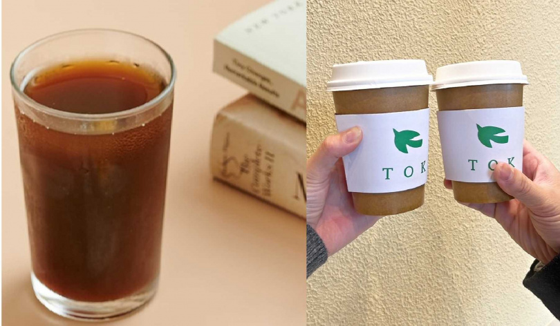 勺日咖啡廳推出內用餐點搭美式咖啡（左）可免費續杯，TOK則推出外送咖啡買一送一。（圖／勺日、TOK盡興食光提供）
