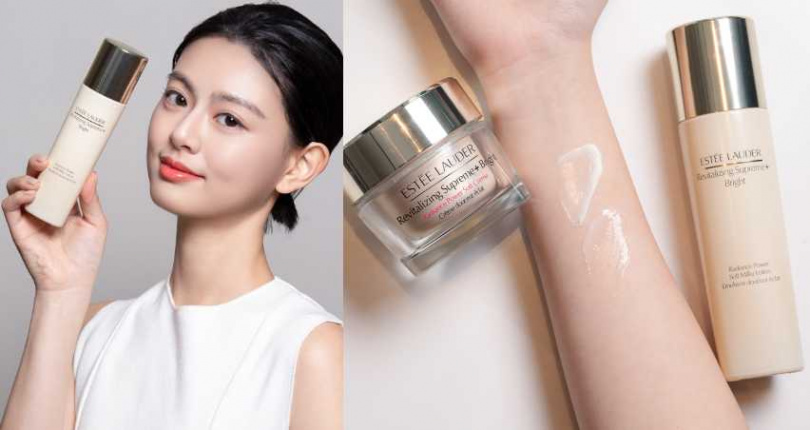   雅詩蘭黛 年輕無敵亮白淡斑膠原霜 75ML／5,400元、水凝乳 100ML／4,200元（圖／品牌提供）