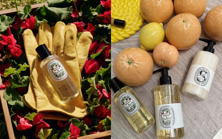 Diptyque夢幻夏日果園限量系列:夏日戶外身體噴霧、潔膚露、洗髮露(圖/品牌提供、黃筱婷攝)