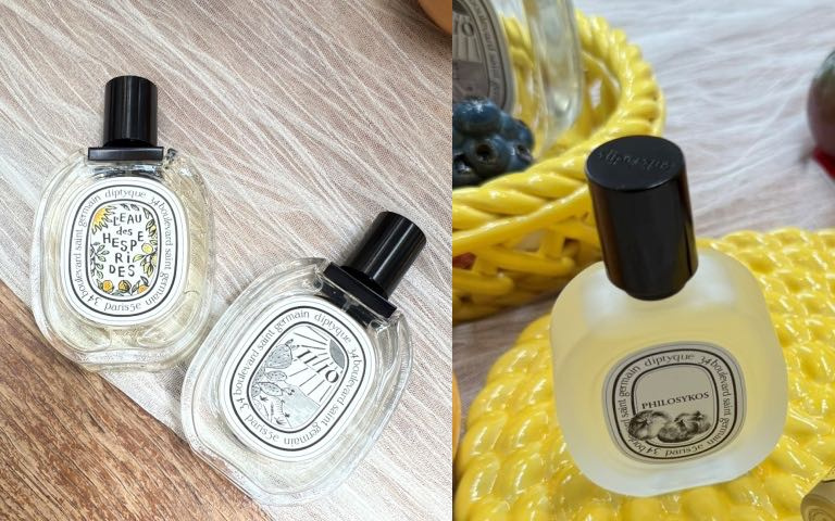 Diptyque 海絲佩拉蒂淡香水;暖陽 Ilio;希臘無花果髮香噴霧。(圖/黃筱婷攝)