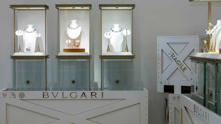BVLGARI《CINEMAGIA》頂級珠寶暨腕錶展，現於台北萬豪酒店36樓展出，採預約鑑賞制。（圖╱BVLGARI提供）