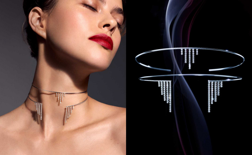 (圖/品牌提供)AHKAH chandelier 18K白金鑽石頸鍊/91,300元-175,000元(圖/品牌提供)
