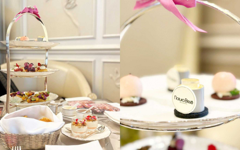 Natura Bissé x台北文華東方青隅《極緻饗宴Taste of Beauty》聯名下午茶活動期為11/1至12/31,每套1,580元起。(圖/吳雅鈴攝)