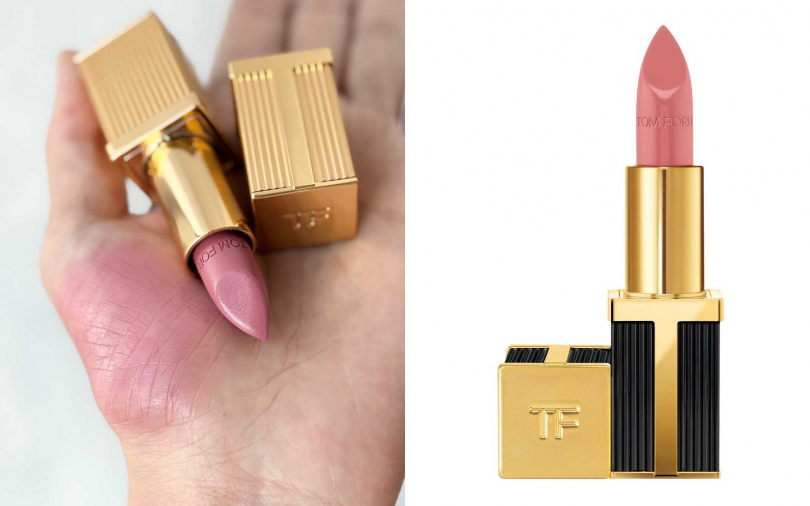 迷人裸粉色澤的#57西西里玫瑰粉,有預感會成為最佳約會唇色。(圖/吳雅鈴攝)