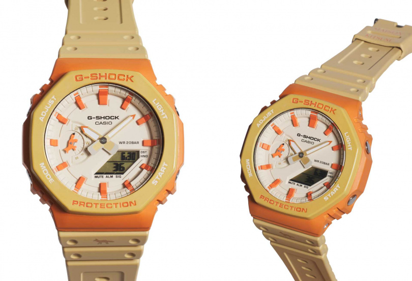 MAISON KITSUNÉ × G-SHOCK金色時分GA2100聯名手錶/7,200元(圖/品牌提供)