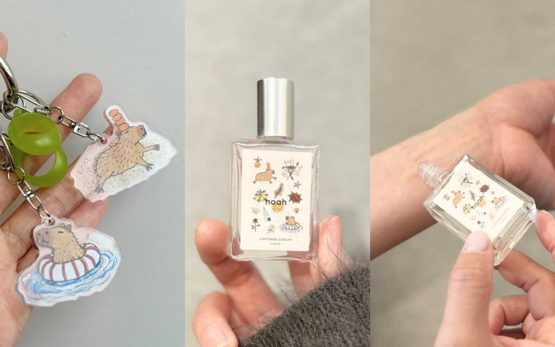 高人氣的雪松與玫瑰，味道清新又輕快，就像水豚給人愛放空發呆的感覺~一抹上就能感受到那樣的悠閒自在氛圍。（圖／吳雅鈴攝）