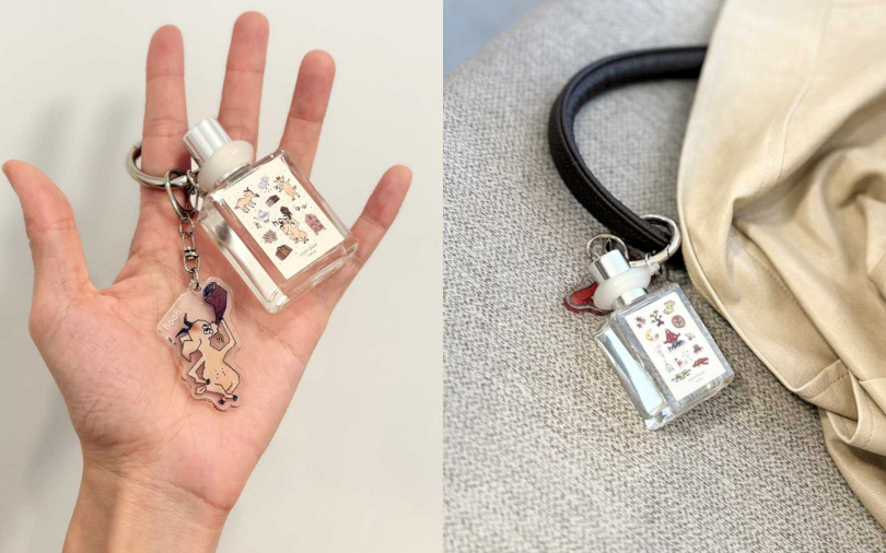 套上掛飾後想掛在包包上點綴或當成鑰匙圈都OK。（圖／吳雅鈴攝）
