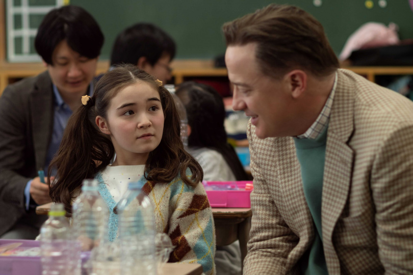 布蘭登費雪與童星譜出跨越血緣的動人情誼。（圖／探照燈影業提供）