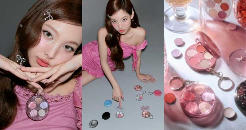 娜璉PICK色號,EYE: Cotton, Creamy, Lady|Glitter: Blink|Highlighter: Fever Garnet, Ruby Reborn|LIP: Sugar Coat, Squeezed。(圖/品牌提供)