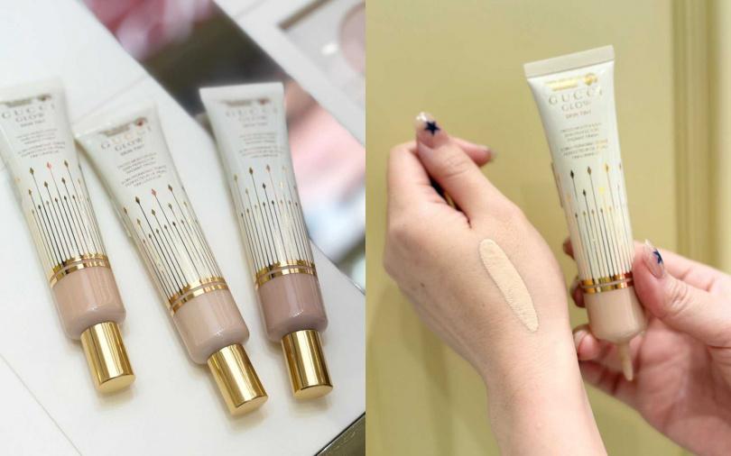 GUCCI裸光潤色素顏霜／2,150元  想要快速出門的時候，這種薄透自然的「保養系底妝」就能派上用場。（圖／吳雅鈴攝）