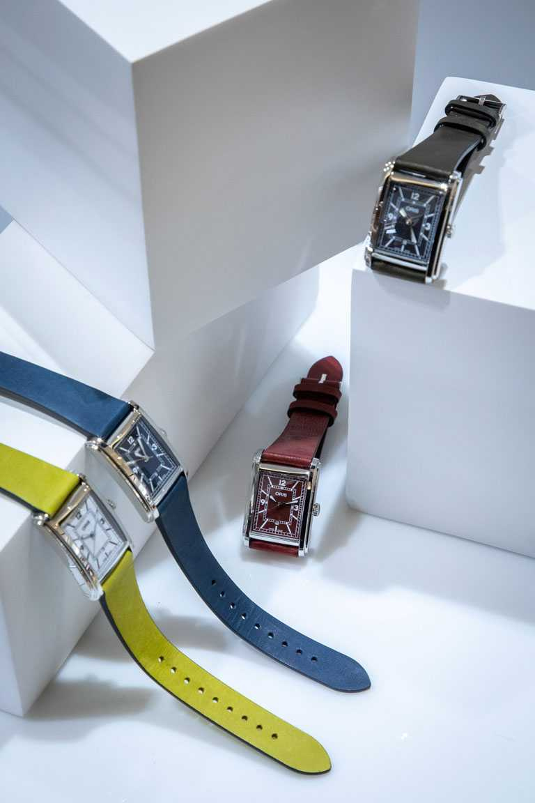 ORIS「Rectangular」方形腕錶，25.5mm，不銹鋼錶殼，Oris 561自動上鍊機芯╱55,000元。（圖╱ORIS提供）