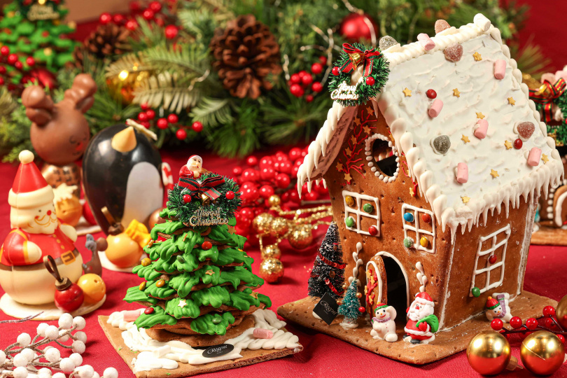 聖誕烘焙甜點則有手作薑餅屋及薑餅聖誕樹，應景又美味，送禮自用兩相宜。