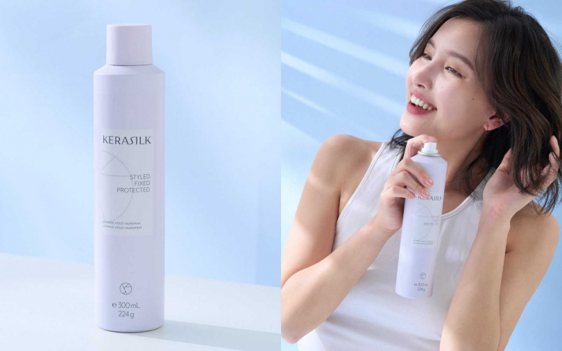 KERASILK絲馭洸超強記憶定型噴霧300ml/1,120元 能在各種氣候條件下牢牢固定髮型。(圖/品牌提供)