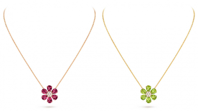 Van Cleef & Arpels Fleurs d’Hawaï吊墜(圖/品牌提供)