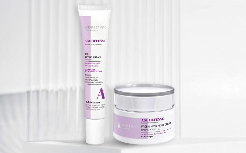 Target Pro by Watsons肌膚專研臉頸緊緻晚霜50g／新品體驗價999元、抗老緊緻眼霜12ml／新品體驗價899元（圖／品牌提供）