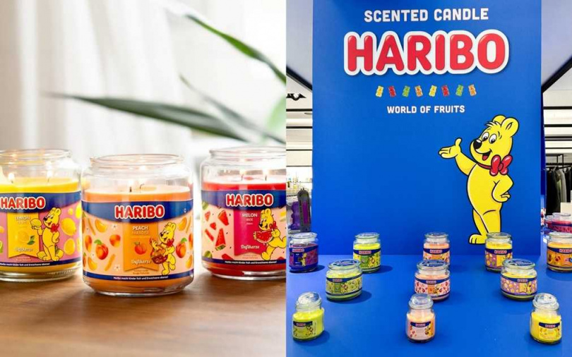 此次HARIBO登台與大家初次見面，共帶來八款香調與三種容量85g、300g、510g，不論送禮或在家自用皆適合。（圖／品牌提供）