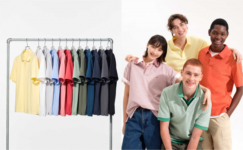 AIRism棉質網眼POLO衫／790元，UNIQLO and JW ANDERSON DRY網眼POLO衫／790元（圖／品牌提供）