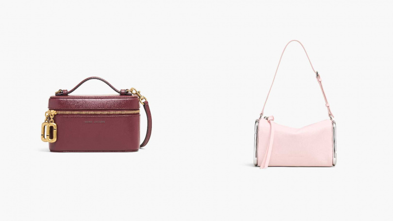 MARC JACOBS SCENE VANITY斜跨手拿包／12,000元，SCENE皮革肩背包／14,000元（圖／品牌提供）
