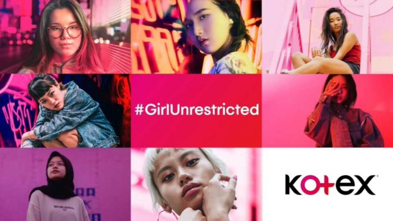 Kotex在「國際女孩日」，於亞太市場同步推出「#GirlUnrestricted」倡議影片。