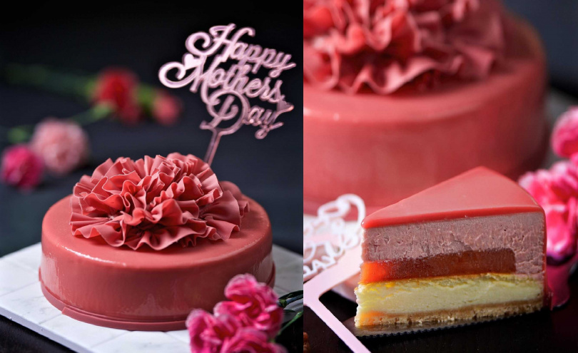 「馨花開」6吋母親節蛋糕於4月30日前付訂享限時早鳥優惠。（圖／普諾麵包坊提供）
