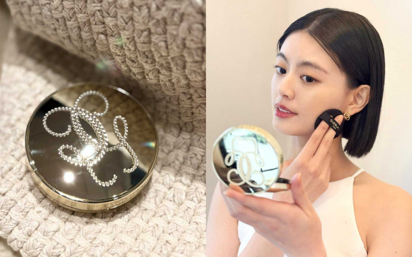 漂亮的珠寶級粉殼,讓妳拿在手上補妝也超奢華。(圖/吳雅鈴攝)
