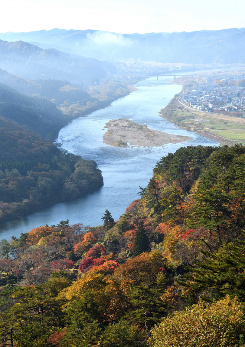   孕育灌溉北秋田的米代川。圖片出自：秋田白神觀光官網