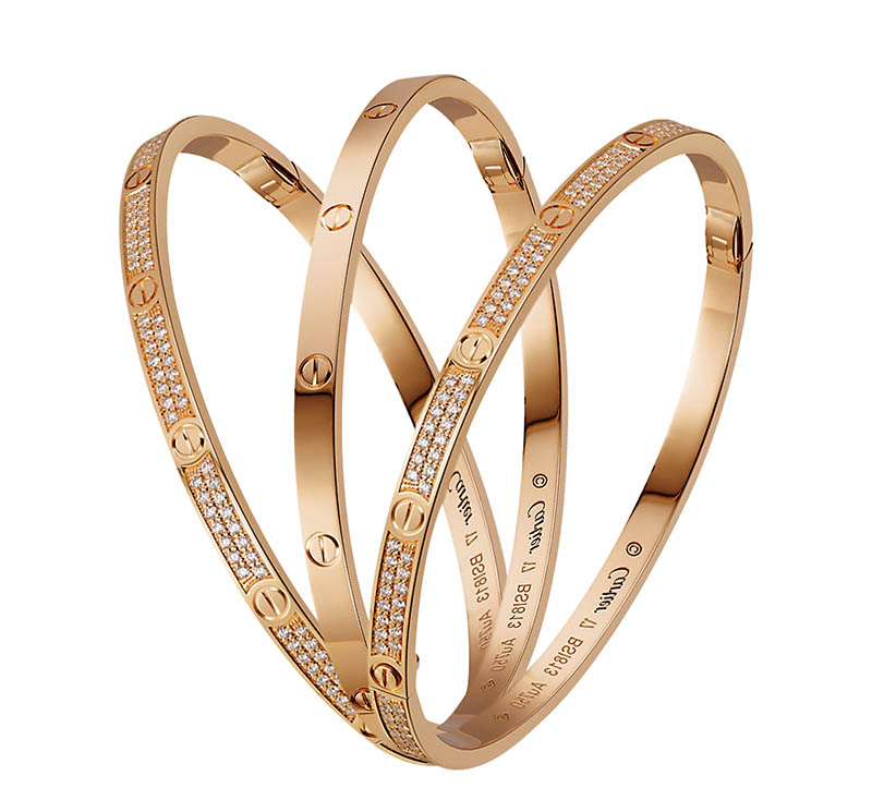 CARTIER LOVE 窄版玫瑰金手環定價：125,000元（圖／CARTIER提供）