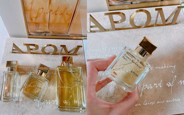 Masion Francis Kurkdjian APOM淡香精35ml /4,500元；70ml/7,300元；200ml/18,900元。（圖／黃筱婷攝）