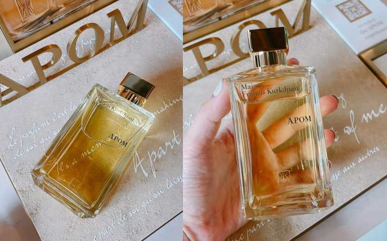 Masion Francis Kurkdjian APOM淡香精35ml /4,500元；70ml/7,300元；200ml/18,900元。（圖／黃筱婷攝）